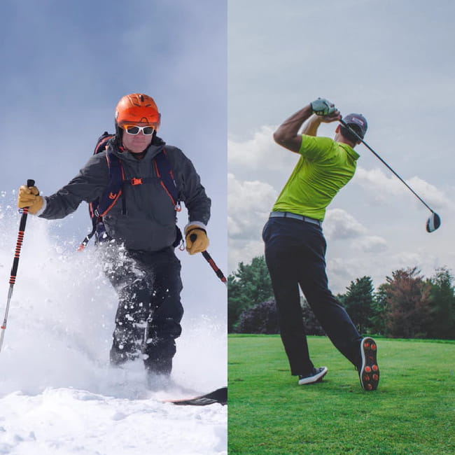 Skiing and golf near Kamloops